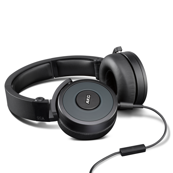 Y55 - Black - High-performance DJ headphones with in-line microphone and remote - Hero